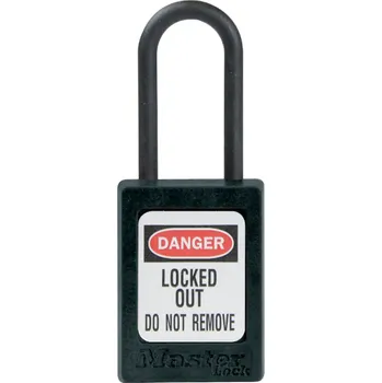 Visací zámek HAPPY END Nevodivý zámek s tenkým okem, černá, 1 ks - BM S326