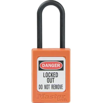 Visací zámek HAPPY END Nevodivý zámek s tenkým okem, oranžová, 1 ks - BM S322