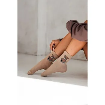 Dámské ponožky Dámské ponožky s medvídkem Milena, černá 37-41