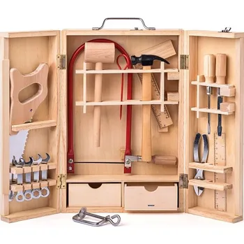 Hra na zahradu Kovové nářadí v dřevěném boxu - velké