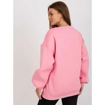 Dámská mikina Růžová mikina bez kapuce s nápisem – casual, jedna velikost