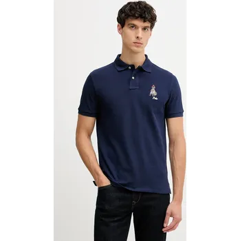 Pánské tričko Bavlněné polo tričko Polo Ralph Lauren 710P00095 námořnická modř 59X, vel. S