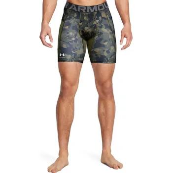 Pánské kraťasy Under Armour UA HG Armour Prtd Comp Sts-GRN 3XL XXL Zelená