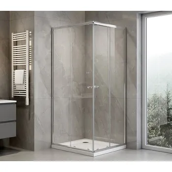 AGGA obdélníková sprchová zástěna 900x800mm, čiré sklo