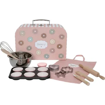 Dětská kuchyňka JaBaDaBaDo Dětský set na pečení v kufříku - růžový