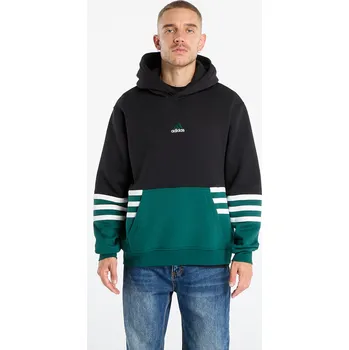 Pánská mikina Mikina adidas Archive Cutline Hoodie Black/ Collegiate Green L