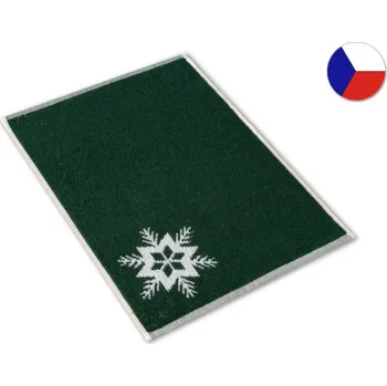 Ručník Malý vánoční ručník 35x50 Zimní hvězda zelenobílá