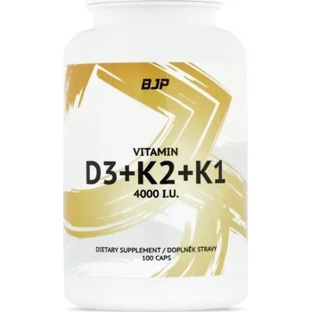 Fitness strava BJP Vitamin D3 + K2 + K1 100 kapslí Varianta: vitamín D3 s vitamíny K1 a K2