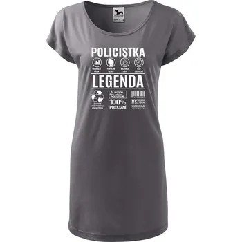 Dámské tričko DOBRÝ TRIKO Dámské tričko/šaty Policistka legenda Velikost: M, Barva: Ocelová šedá