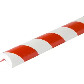 Stavební profil HAPPY END Varovný s ochranný samolepicí profil 11, reflexní bílá / červená, Ø 6 cm × 100 cm - DP 16010