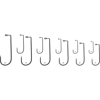 Rybářský háček 10ks - Jigové háčky Mistrall Shiro bez nálitku Velikost 6/0