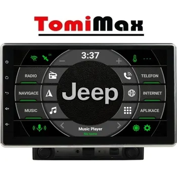 Autorádio TomiMax Jeep Android 14 autorádio s WIFI, GPS, USB, BT HW výbava: 8 Core 4GB+64GB PX HIGH, Velikost obrazovky: Dotyková obrazovka: 10,1"