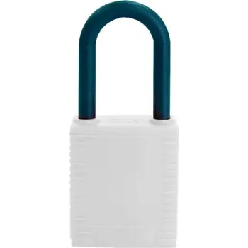 Visací zámek HAPPY END Nylonové bezpečnostní zámky s 38 mm okem, bílá, 6 ks - BY C6A49