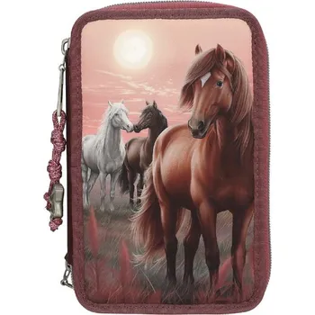 Penál Depesche Miss Melody penál 3patrový s výbavou Dreamland – koně