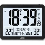 ADE – elektrické hodiny s kalendářem, teploměrem, vlhkoměrem a budíkem 17,5 x 14 x 2,5 cm