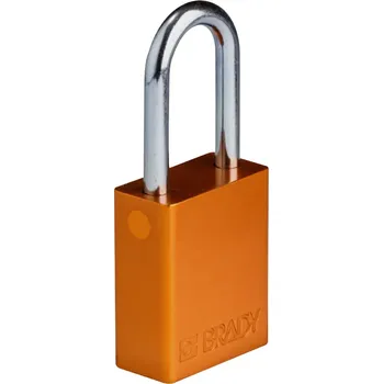 Visací zámek HAPPY END Hliníkový zámek s ocelovým okem SafeKey standard,oranžová,1 ks - BY 24B36/1