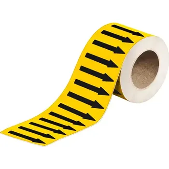 Lepicí páska HAPPY END Páska se šipkami, žlutá/černá, 100 mm - BY 0432B4