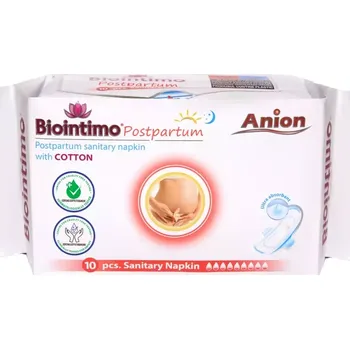 Menstruační vložka Anion BioIntimo Dámské hygienické poporodní vložky s aniontovým proužkem