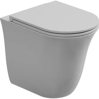 Klozet WC mísa stojící Flut, rimless, keramická, bílá matná, FLWC01001FI