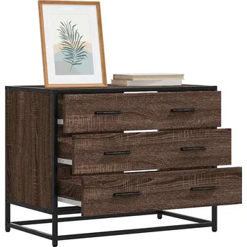 Komoda OMAXI Zásuvková skříňka hnědý dub 70x41x56 cm kompozitní dřevo 841378