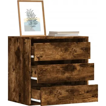 Komoda OMAXI Rohová zásuvková komoda kouřový dub 60 x 41 x 58 cm kompozit 951046