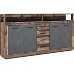 Komoda RUNA tmavě hnědá/antracit