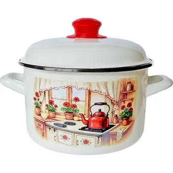 Hrnec PROHOME - Hrnec smalt s poklicí 16cm 2L Rustika