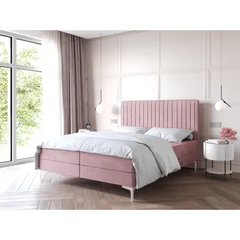 Postel SZYMANEK MEBLE Čalouněná postel BROWNISH 180x200 Vyberte látku: MALMO 81