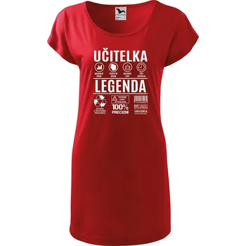 Dámské tričko DOBRÝ TRIKO Dámské tričko/šaty Učitelka legenda Velikost: XL, Barva: Červená