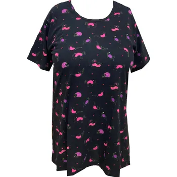 Dámské tričko Tunika bavlněná - v nadměrné velikosti (kočka obrys) - v nadměrné velikosti 3473