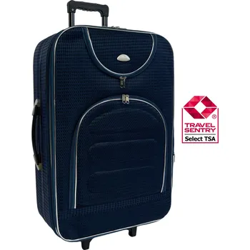 Velký cestovní kufr látkový na kolečkách s integrovaným zámkem 105 l velikost L - 0082 hnědá