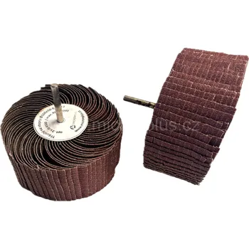 Brusný kotouč Třásnitý lamelový kotouč smirkový na stopce průměr 160, Třásnitý lamelový kotouč smirkový na stopce 160x50-6 P60 J