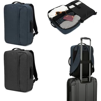 Městský batoh NIAMEY. Batoh na 15.6" notebook z recyklovaného polyesteru vysoké hustoty 300D - Tmavě šedá