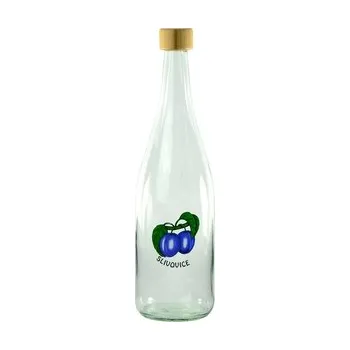 Láhev Láhev sklo 1000ml WEINSCHLEG s víčkem ŠVESTKA