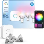 3x LED GU10 Reflector PAR16 4,7W = 50W 345lm 2200-6500K CCT + RGB SMART Smart Bluetooth ZigBee White and Color Ambiance + Bridge Bridge Philips HUE Starter Kit