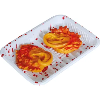 Žertovný předmět Fiestas Guirca Halloweenská dekorace tácek s ušima