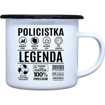 DOBRÝ TRIKO Plecháček s potiskem Policistka legenda 460 ml