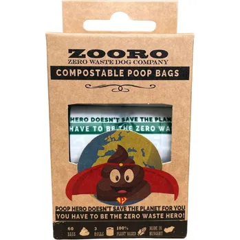 sáček na exkrement ECOPETS| Zooro Kompostovatelné sáčky na hovínka 60 ks