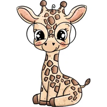 Textilní nažehlovací páska Nažehlovačka Žirafa s brýlemi