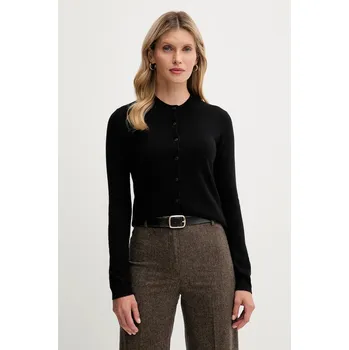 Dámský svetr Kardigan s příměsí vlny United Colors of Benetton černá barva, 102HD502B 99X, vel. M