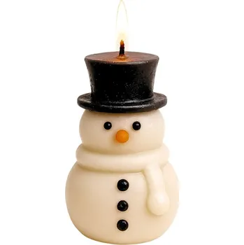Svíčka Vonná svíčka Sněhulák s kloboukem | 50 g | Svíčkománie3D |