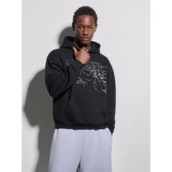 Oblečení a móda Mikina s&nbsp;kapucí a&nbsp;potiskem - XS - House - černá - 047GC-99X