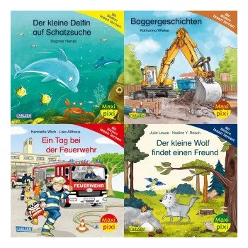 První čtění Maxi-Pixi-4er-Set 118: Mit Bildern lesen lernen (4x1 Exemplar) – Diverse (DE)