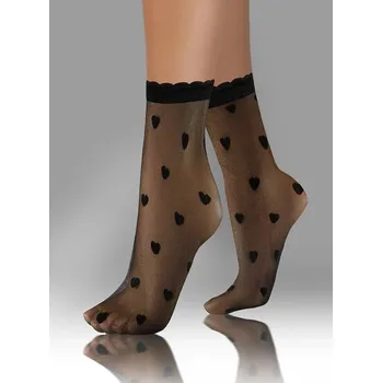 Dámské ponožky Dámské síťované ponožky Sesto Senso Pikot černé, černá Univerzální