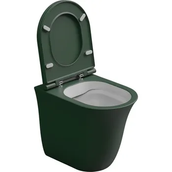 Klozet WC mísa stojící Flut, rimless, keramická, dvoubarevná, FLWC01BI000036FI