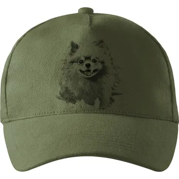 Pánské tričko Pomeranian, černý tisk - Kšiltovka, čepice 5P - nastavitelná