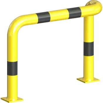 Popelnice HAPPY END Obloukový nárazník visutý, levý, 80 cm × 60 cm - DP OPS07