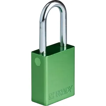 Visací zámek HAPPY END Hliníkový zámek s ocelovým okem SafeKey standard,zelená,1 ks - BY 24AF0/1