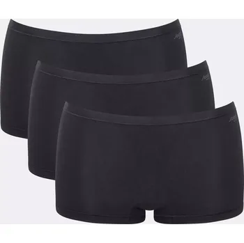 Kalhotky Dámské kalhotky GO Daily Cotton Short 3P - BLACK - černé 0004 - SLOGGI BLACK L
