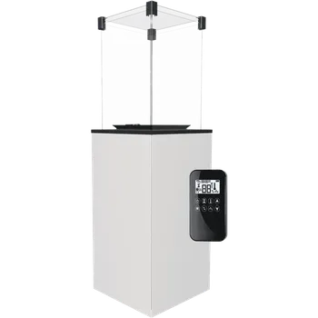 Přímotop Ohřívač plynový volně stojící PATIO sklo/bílý-autom. ovl., 8.2 kW,plyn-G30/50MBAR PATIO/G30/50MBAR/B